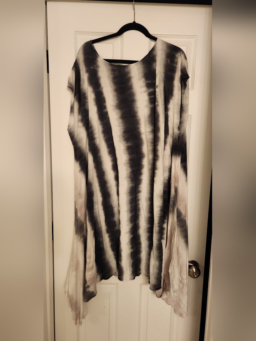 Free People Xl Or L Black And White Tie-Dye Midi Dress - Picture 4 of 11